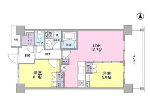 アンビエンテ経堂　322号室　間取り