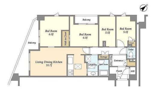 コンフォリア上池台　403号室　間取り
