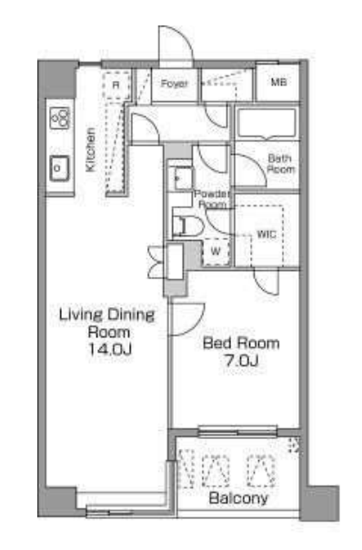 レジディア恵比寿南　501号室　間取り