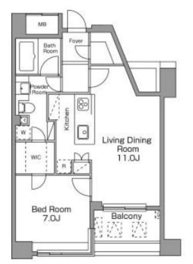 レジディア恵比寿南　503号室　間取り