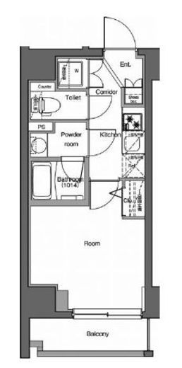 プレミアムキューブ品川戸越#mo　1303号室　間取り
