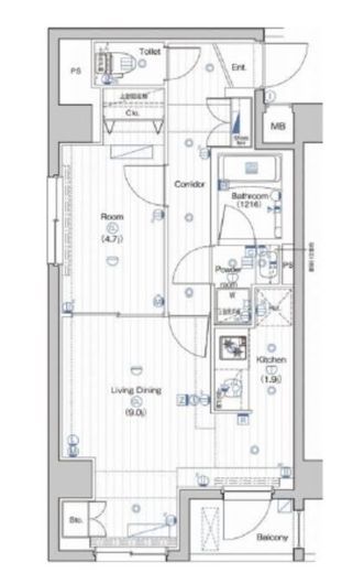 プレミアムキューブ大井町#mo　601号室　間取り