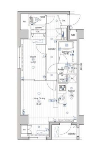 プレミアムキューブ大井町#mo　701号室　間取り