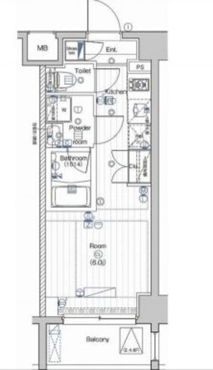 プレミアムキューブ大井町#mo　703号室　間取り