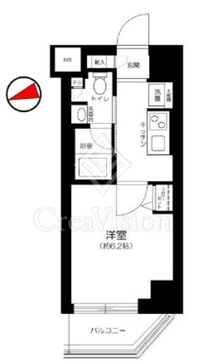 ハーモニーレジデンス品川ウエスト#002　201号室　間取り