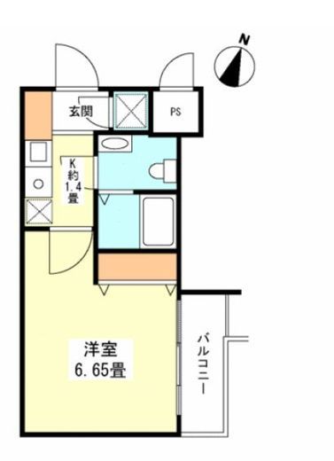 ベレール目黒　202号室　間取り