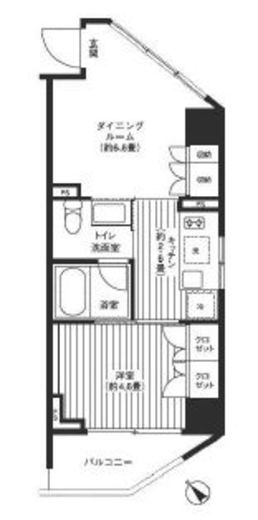 レジディア渋谷　604号室　間取り