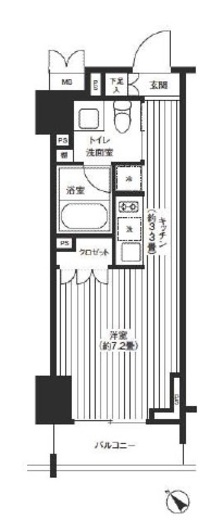 レジディア渋谷　903号室　間取り