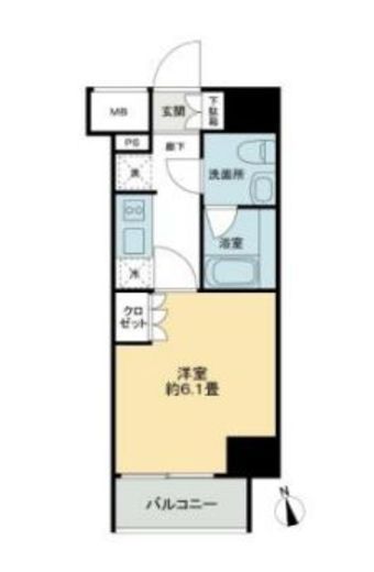 KDA御殿山　402号室　間取り