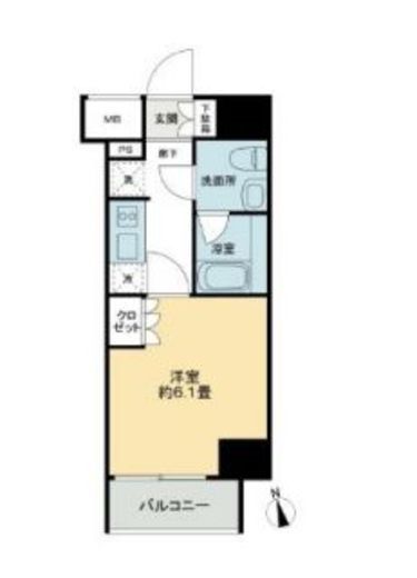 KDA御殿山　502号室　間取り