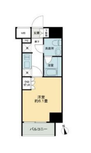 KDA御殿山　802号室　間取り