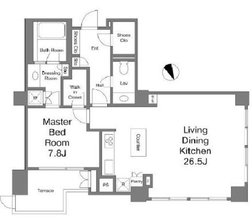 パークマンション六本木　2F1号室　間取り