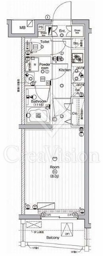 プレミアムキューブ下北沢　104号室　間取り
