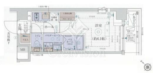 エステムプラザ品川西小山　404号室　間取り