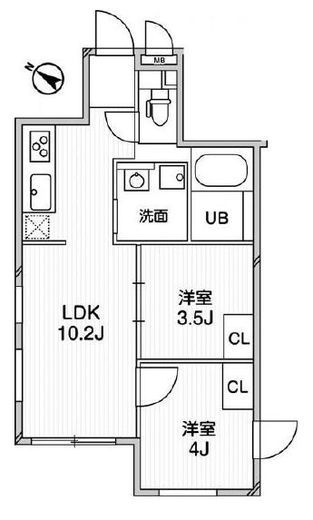 エクサム中目黒2　205号室　間取り