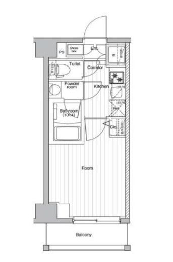 プレミアムキューブ品川ウエスト　402号室　間取り