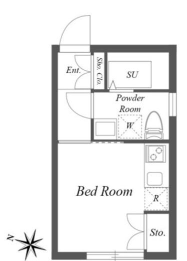 パセオ三軒茶屋イースト&ウエスト　W202号室　間取り