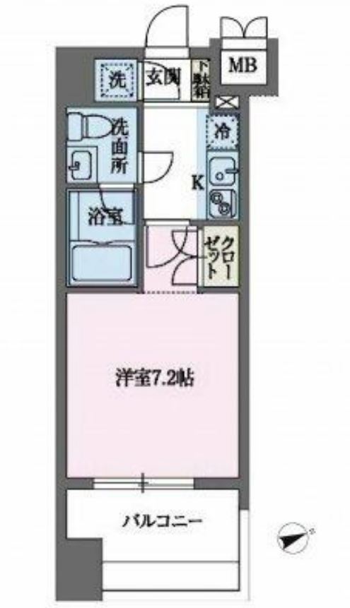パシフィックレジデンス芝一丁目　702号室　間取り