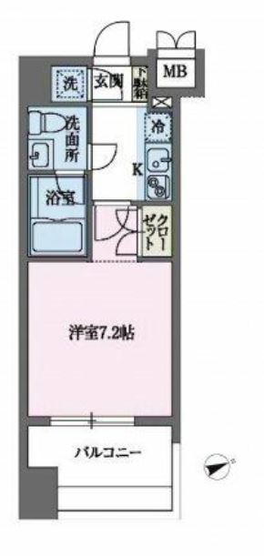 パシフィックレジデンス芝一丁目　1304号室　間取り