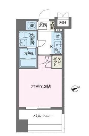 パシフィックレジデンス芝一丁目　1403号室　間取り