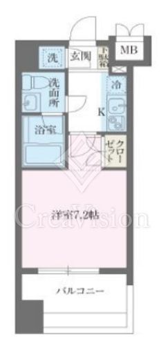 パシフィックレジデンス芝一丁目　804号室　間取り