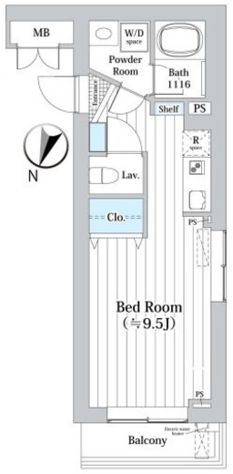 MDM柿の木坂　405号室　間取り
