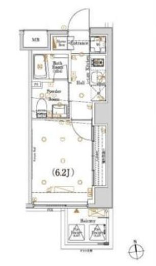 ログ戸越公園　304号室　間取り