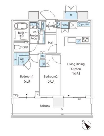 パークシティ武蔵小山ザタワー　1002号室　間取り