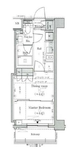 パークリュクス蒲田一丁目　510号室　間取り