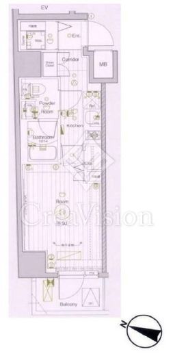 メイクスデザイン品川ノース　201号室　間取り