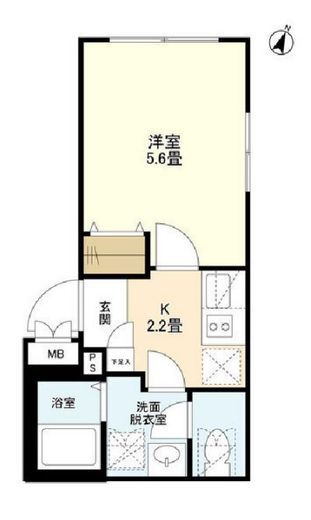 ウェルスクエアイズム都立大学　203号室　間取り