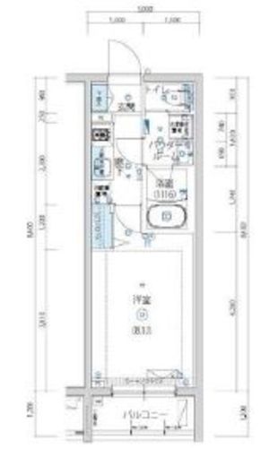 アルテシモブロス　201号室　間取り