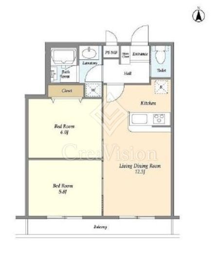 リーブルグラント都立大学　202号室　間取り
