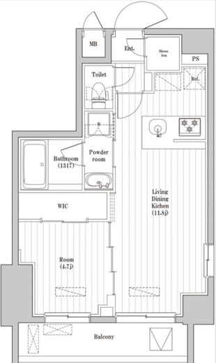 アジールコート蒲田　601号室　間取り