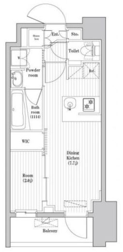 アジールコート蒲田　602号室　間取り