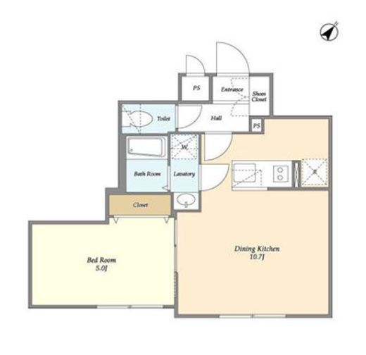 ウェルスクエアイズム武蔵小山SOUTH　101号室　間取り
