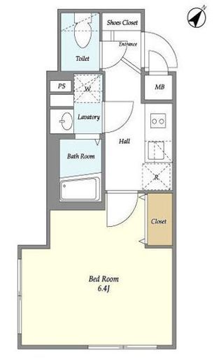 ウェルスクエアイズム武蔵小山SOUTH　201号室　間取り