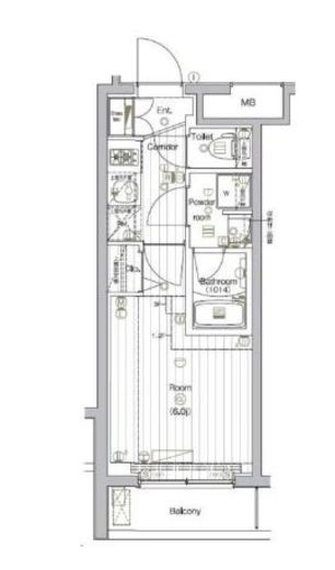 ザ・プレミアムキューブジー大崎　119号室　間取り