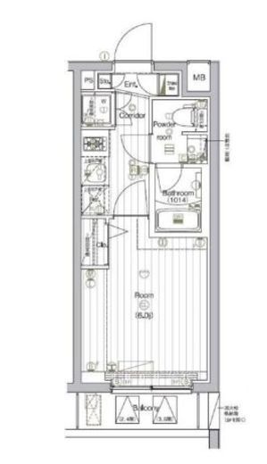 ザ・プレミアムキューブジー大崎　121号室　間取り