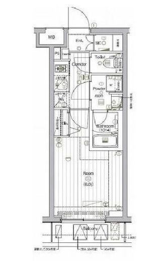 ザ・プレミアムキューブジー大崎　202号室　間取り