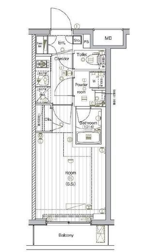 ザ・プレミアムキューブジー大崎　105号室　間取り