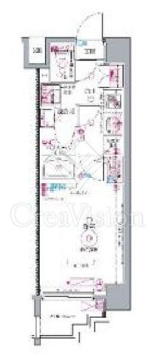 クレヴィスタ代田橋　407号室　間取り