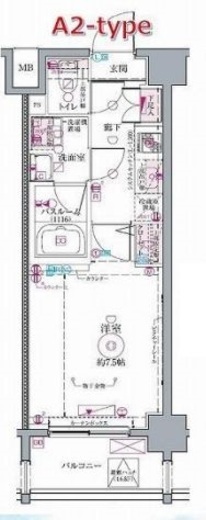 クレヴィスタ代田橋　505号室　間取り