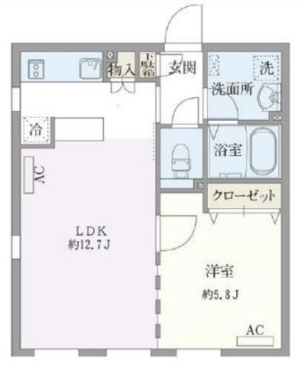 パセオ荏原中延　402号室　間取り