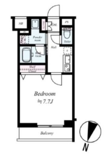 アルコバレーノ桜新町　307号室　間取り