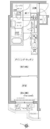 パティーナ蒲田　201号室　間取り