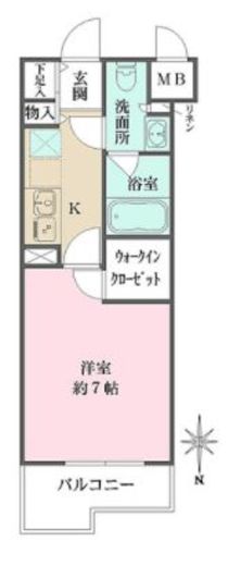 ミュプレ梅丘　203号室　間取り