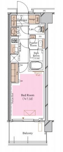 ブランシエスタ糀谷　303号室　間取り