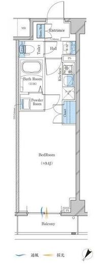 ガリシア下丸子リバーサイド　408号室　間取り