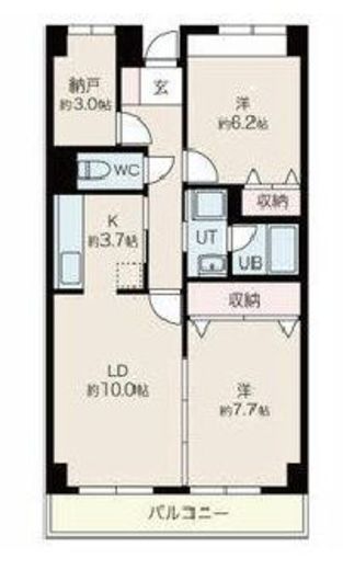 目黒本町マンション　108号室　間取り